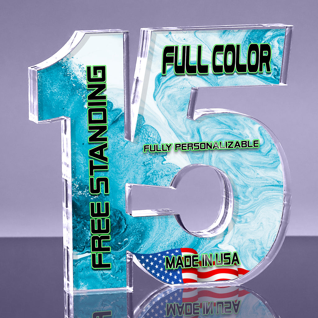 15 Color Acrylic Award - 6.5 x 6.5 x 1 inch Thick [ATNMNB-15-6-FC-Q]