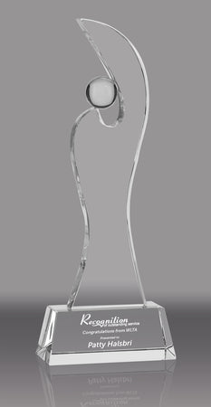 Uplifting Spirit Crystal Award - 10.5 inch [CF31-10-X]