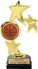 Basketball Triple Star Spinning Trophy [TTSS9-BK]