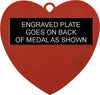Heart Insert Medals - Red [M3HRT-RED]
