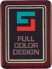 Custom Black Stained Piano Finish Plaque with Florentine Border - 9