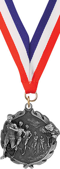 Cross Country Male Wreath Medal- Silver [MP18-CCM-S]