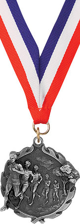 Cross Country Male Wreath Medal- Silver [MP18-CCM-S]
