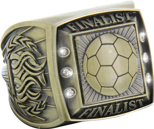 Finalist Championship Ring with Activity Insert-Soccer Gold [RGSJ-G-FIN-SC]