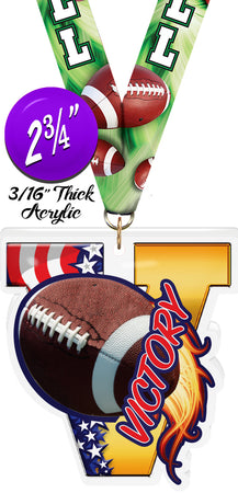 Football Victory Colorix Acrylic Medal [MACR2-V-FB-Q]