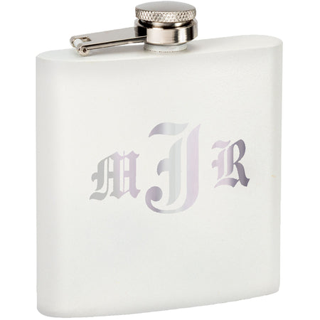 TahoeÂ© Powder Coated Insulated 6 oz Flask - White [TMLG19-WHT]