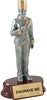 Chef Silver Resin on Piano Finish Base - Female [SCRF-COOK-F]