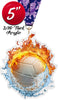Volleyball Fire & Water Colorix-M Acrylic Medal [MACR5-FW-VB-Q]