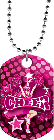 Cheer Girl Monster Dog Tag [DTXL-CH-GRL]
