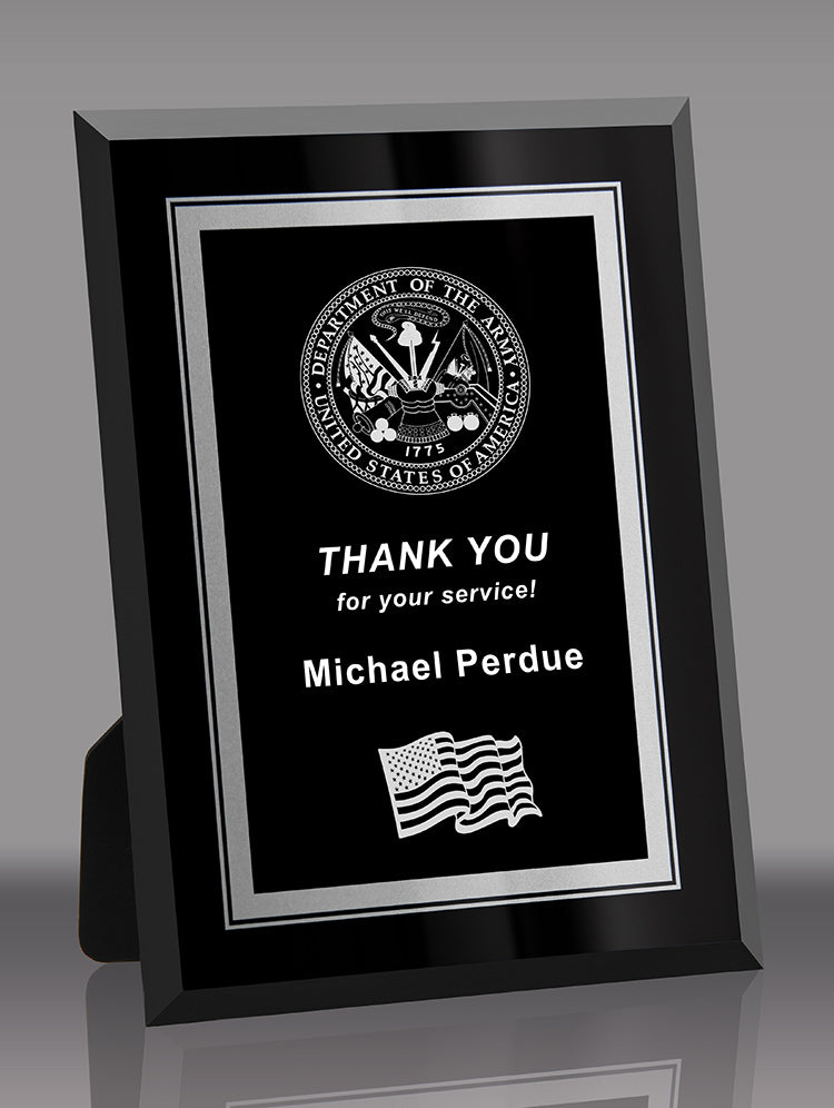 Black Designer Desktop Plaque- 6x8 inch [TDG2886-8]