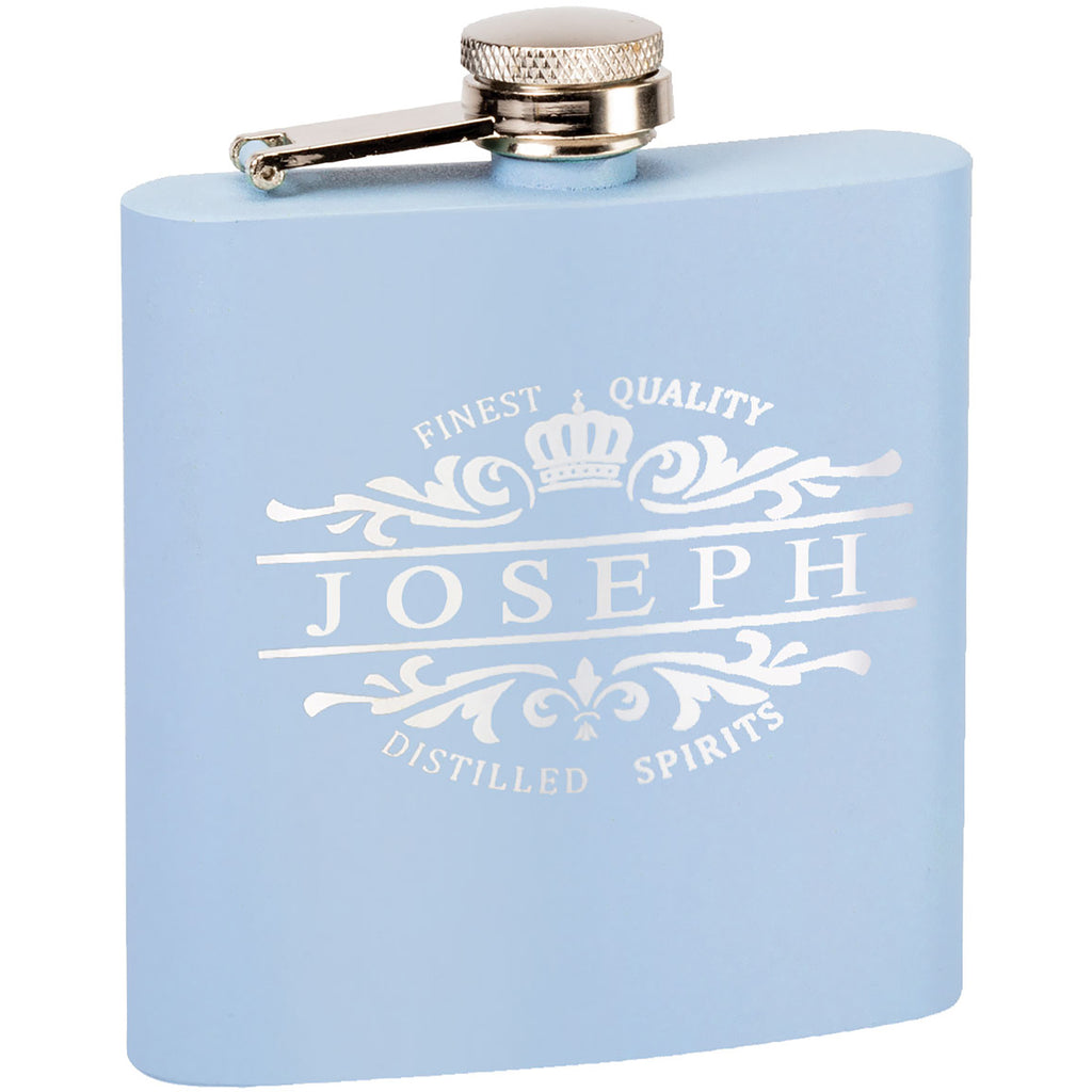 TahoeÂ© Powder Coated Insulated 6 oz Flask - Light Blue [TMLG19-LBLU]