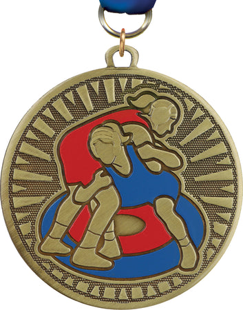2 3/8" Wrestling Female Velocity Medal [MPVLCT2-WSF]