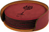 Rose Round Leatherette 6-Coaster Set [CTSTJCI-407]