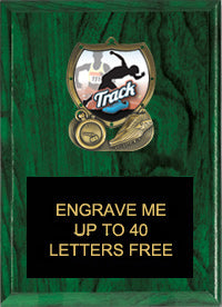 Track Sport Shield Plaque [PSHLD68-TK-6-x-8]