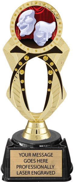 Black Gold Color Insert Trophy on Synthetic Regal Base [TRGi-J29]