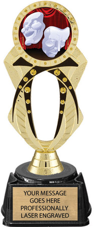 Black Gold Color Insert Trophy on Synthetic Regal Base [TRGi-J29]