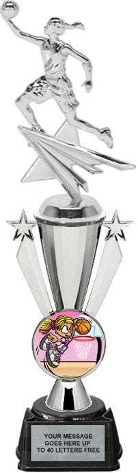 Silver Victory Star Insert Cup with Figure on Regal Base [TFGRGPSi-13-S]