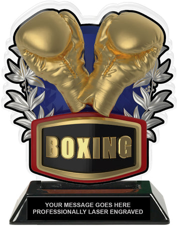 Metallic Boxing Colorix-T Acrylic Trophy - 6.25 inch [TACR6-BX2-Q]