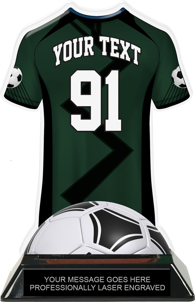 Soccer Jersey Colorix-T Acrylic Trophy - Hunter Green [TACR7-JSY-SC-HGRN-Q]