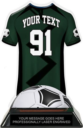Soccer Jersey Colorix-T Acrylic Trophy - Hunter Green [TACR7-JSY-SC-HGRN-Q]