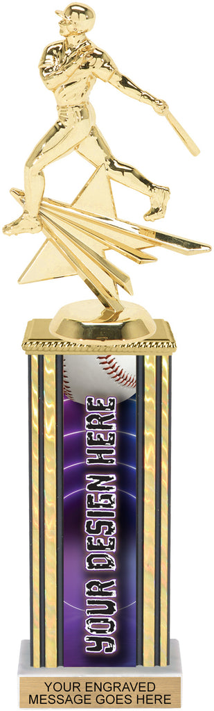 Custom Rectangle Column Trophies - Full Color