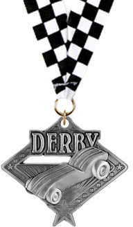 Pinewood Derby Diamond Star Medal - Silver [MDS2-PNWD]