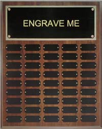 16"x20" Genuine Walnut 45 Plate Perpetual Plaque [PPJ45]