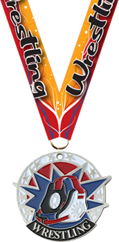 Wrestling USA Sport Medal- Silver [M2USA-WS-S]