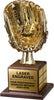 Full Size Gold Baseball Glove Trophy on Genuine Walnut Base [TPP1L-PLS-BSG]