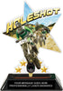 Motocross Holeshot Shattered Star Colorix Acrylic Trophy- 7 inch [TACR7-STR-DBHS-Q]