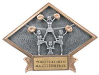 Cheer Dimensional Diamond Resin Trophy [RDJ4-CH]