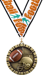 Football 3D Rubber Graphic Medal [MRFC2-FB]