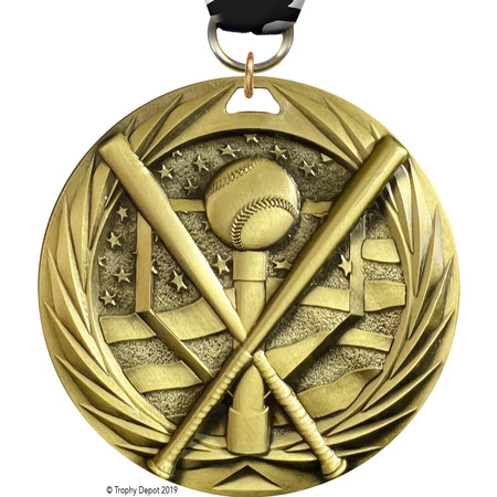 Tee Ball 1.75 inch Blade 3D Diecast Medal [MBD1-TEEBL]