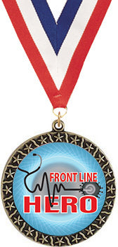 Star Border Die-cast Insert Medals [M312S-1]