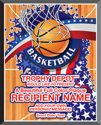 Basketball Graphix Plaque [PGFX1215-BK]