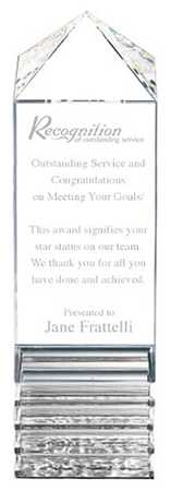 Premium Fluted Pillar Acrylic - 10 x 3 x 3 CLEAR [AFP10-CLEAR]