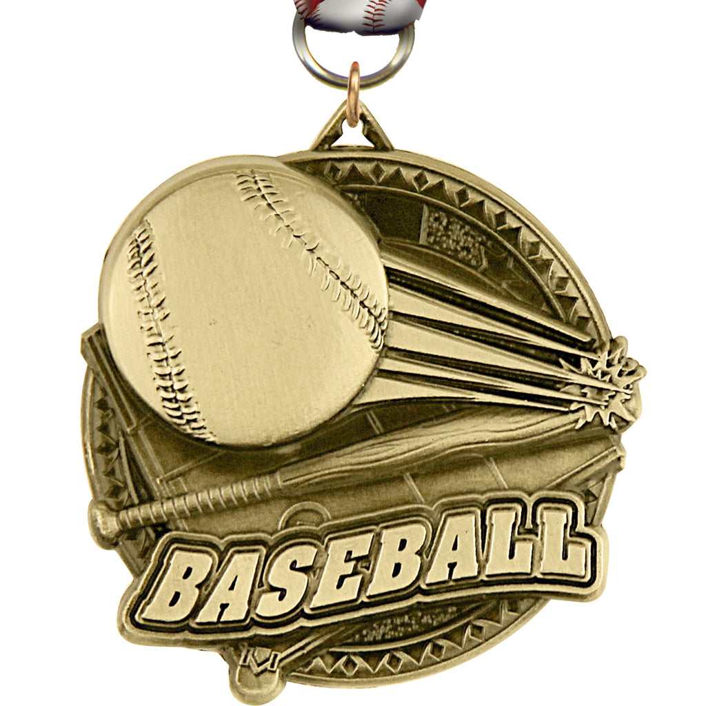 2" Baseball Ultra-Impact 3-D Medal [MDTD2-BS]