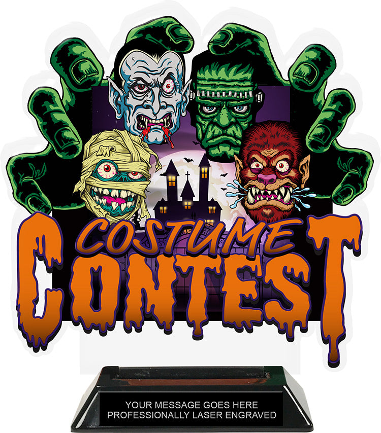 Halloween Costume Contest Colorix-T Acrylic Trophy- 8.25 inch [TACR8-HLWN-COCO-Q]