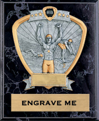 Swimming Sport Legend Shield Plaque - Male [P9RSLS-SWM]