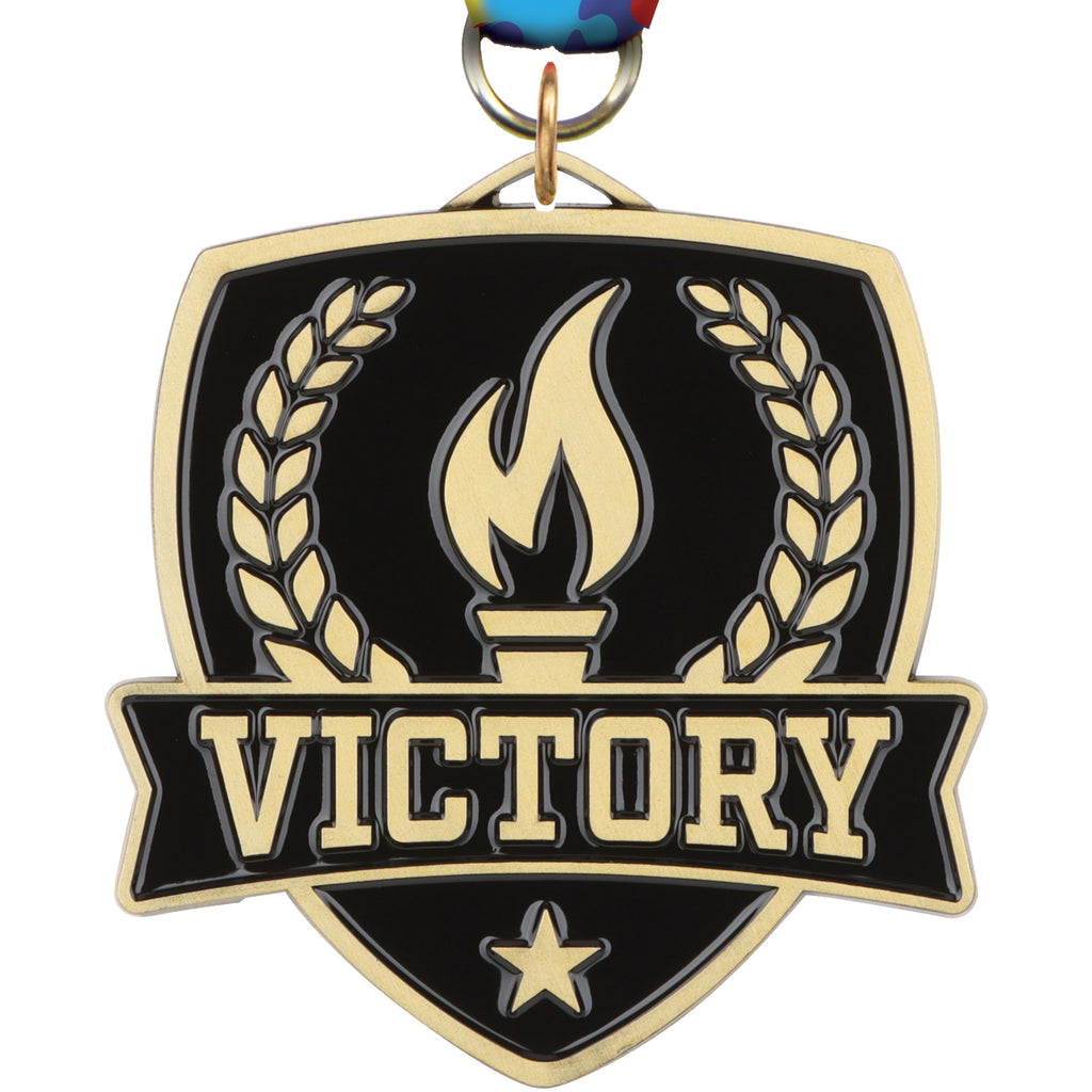 2.5" Victory Banner Shield Medal [MPSHD2-VY]