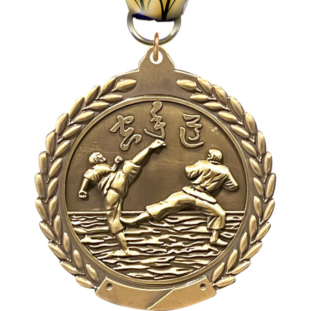 Martial Arts 1.75 inch Wreath Framed Diecast Medal [M201-MA]
