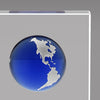 Crystal Trophy with Blue Globe [CT92GLB-8]