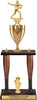Two Baseball Bat Column Trophy [TBAT20-Bat-8in]
