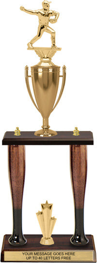 Two Baseball Bat Column Trophy [TBAT20-Bat-8in]
