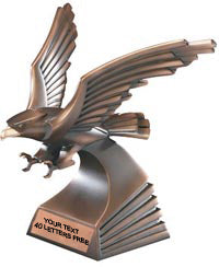 Modern Frozen in Flight Eagle Resin Trophies