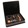 Black-Gold Laserable Leatherette 4-Piece Wine Tool Set [WJT53A]