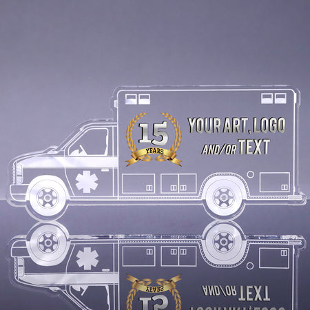 Ambulance Acrylic Award - 9.5 inch Color [AAMB759-FC-Q]