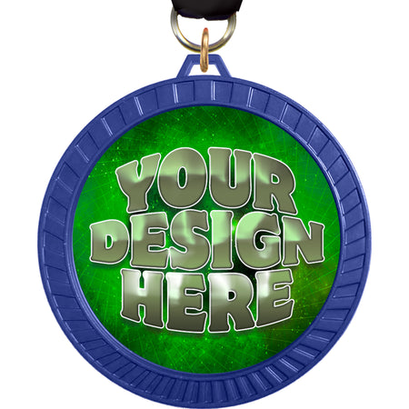 2.5" Blue Sunray Custom Insert Medal [MXSR25-BLU]