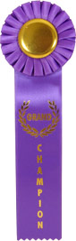 Grand Champion Single Streamer Rosette Ribbon [R10R1-GRDCMP]
