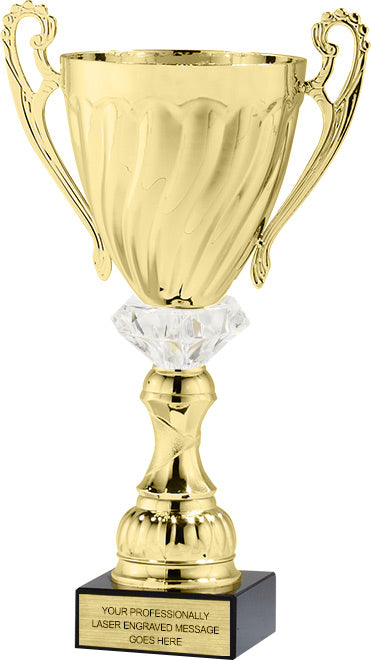 Diamond Riser Twist Gold Metal Cup- 11.5 inch [CMPDR61-11]